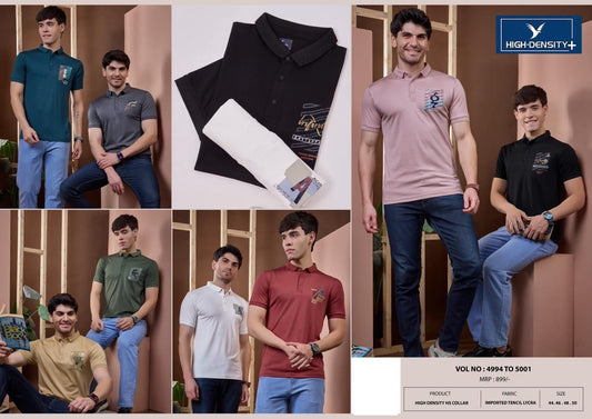 Vol 4994-5001 High Density Tencil Lycra Mens Tshirts Wholesale Price