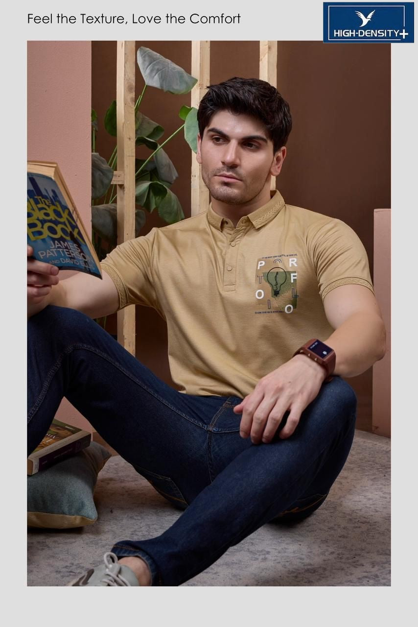 Vol 4994-5001 High Density Tencil Lycra Mens Tshirts Wholesale Price