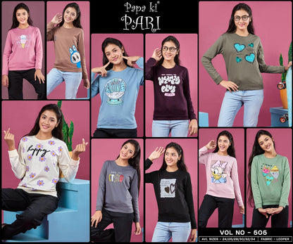 Vol 505 Papa Ki Pari Cotton Looper Girls Tshirt Wholesaler