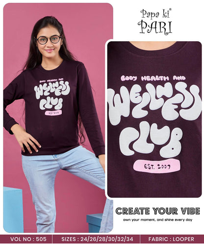 Vol 505 Papa Ki Pari Cotton Looper Girls Tshirt Wholesaler