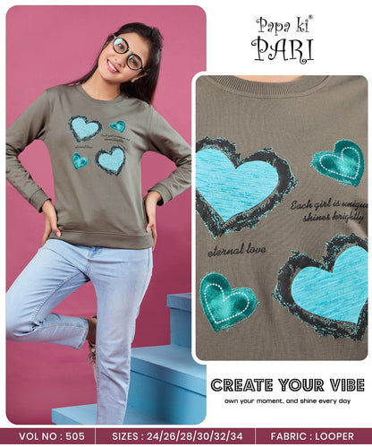 Vol 505 Papa Ki Pari Cotton Looper Girls Tshirt Wholesaler