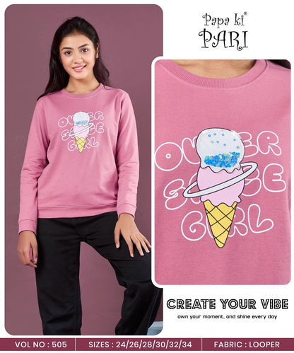 Vol 505 Papa Ki Pari Cotton Looper Girls Tshirt Wholesaler