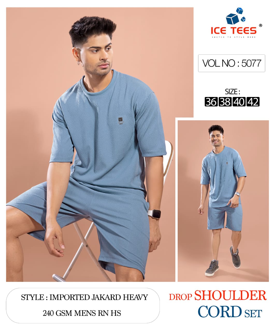 Vol 5077 Ice Tees Imported Mens Co Ord Set Supplier