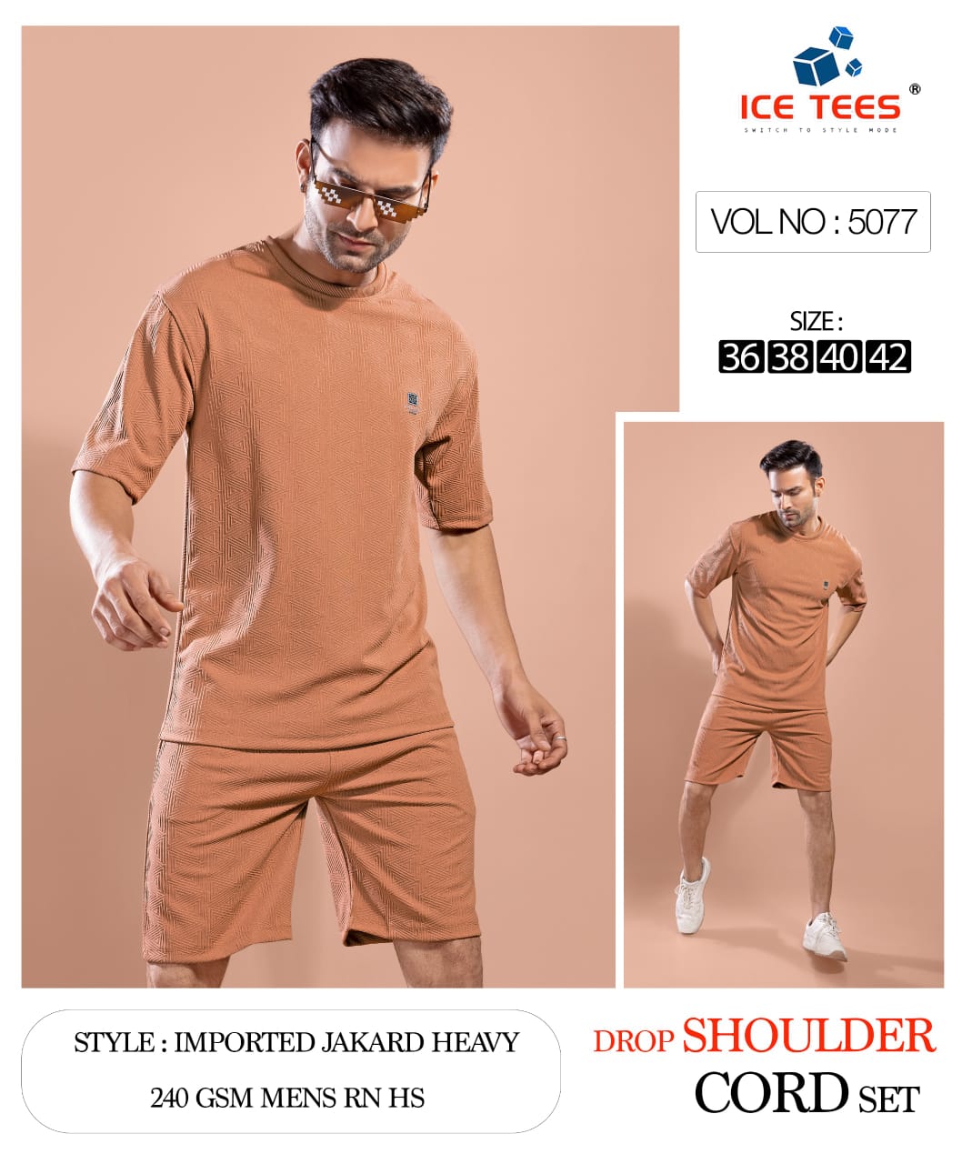 Vol 5077 Ice Tees Imported Mens Co Ord Set Supplier