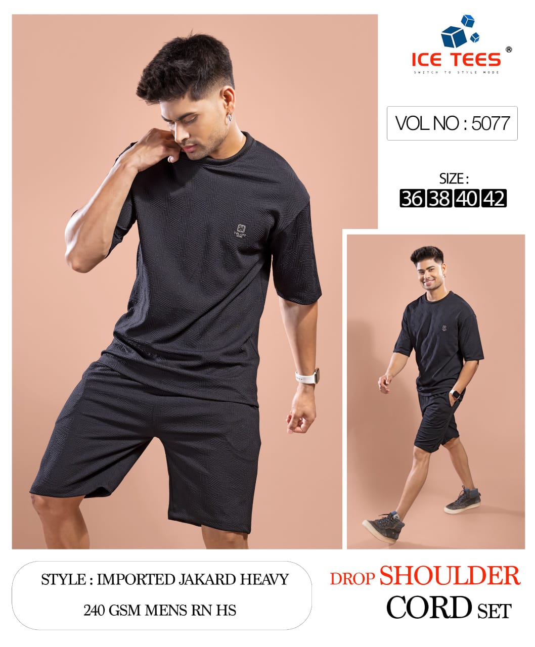 Vol 5077 Ice Tees Imported Mens Co Ord Set Supplier