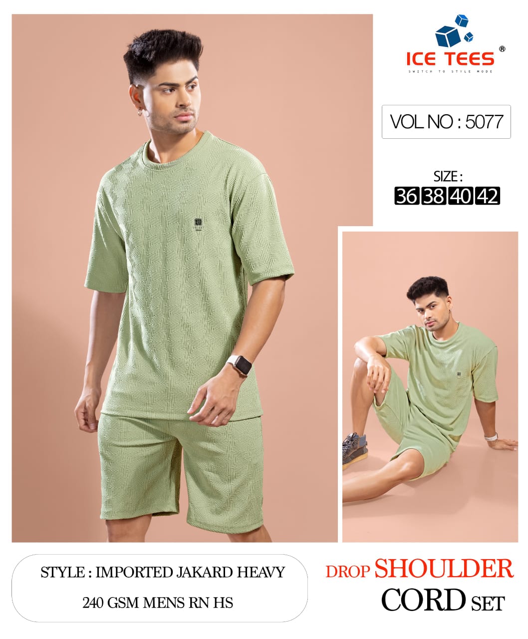 Vol 5077 Ice Tees Imported Mens Co Ord Set Supplier