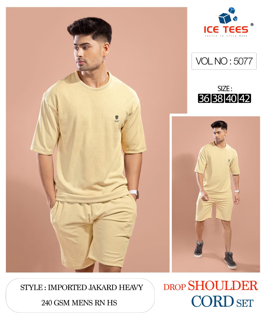 Vol 5077 Ice Tees Imported Mens Co Ord Set Supplier