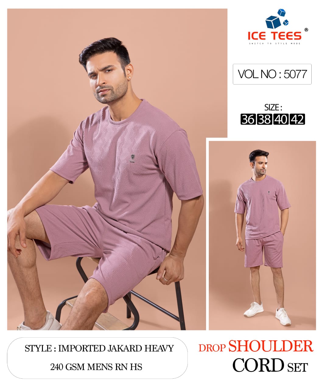 Vol 5077 Ice Tees Imported Mens Co Ord Set Supplier