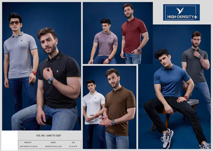 Vol 5080 To 5087 High Density Tencil Lycra Mens Tshirts Manufacturer