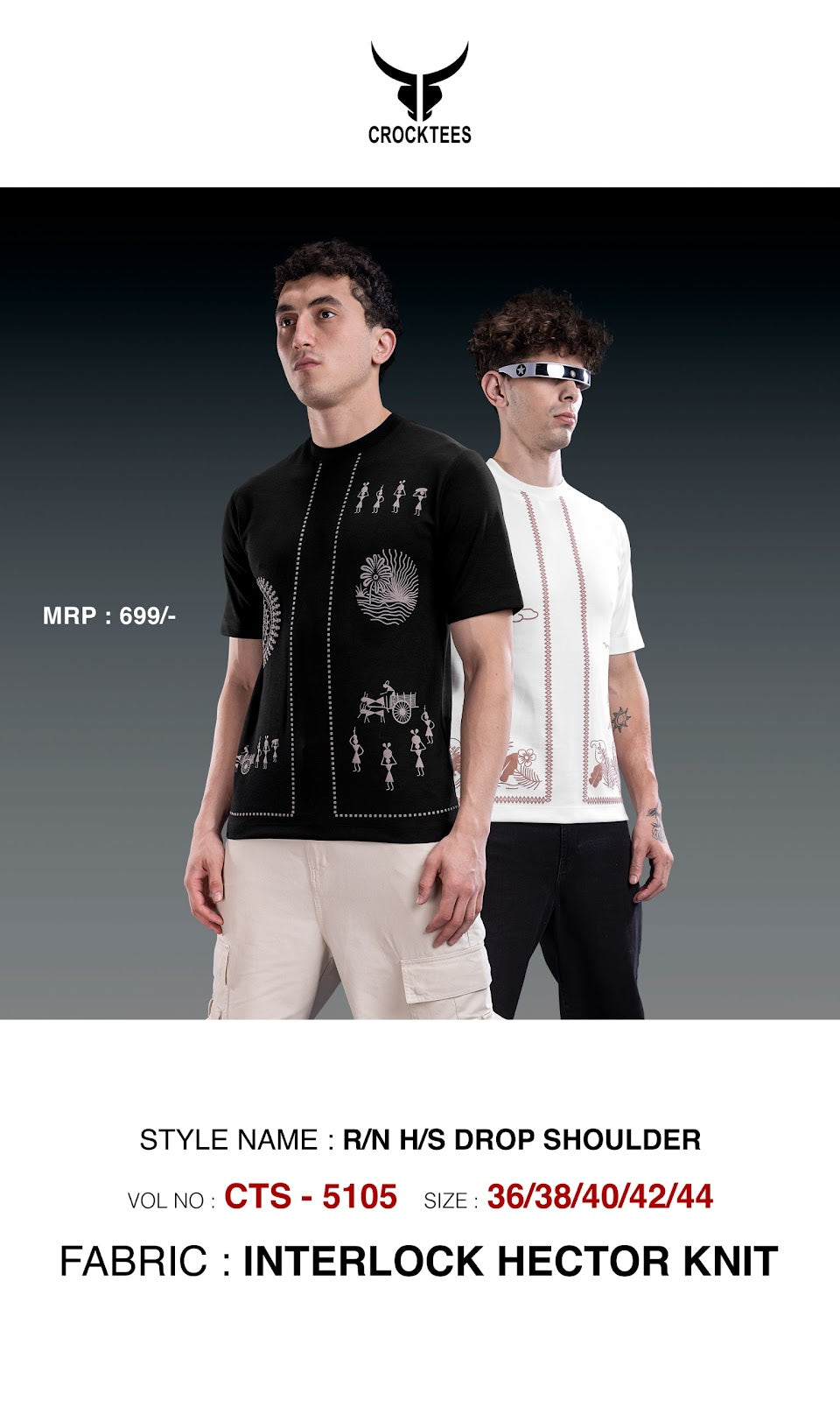 Vol 5105 Crocktees Knit Mens Tshirts Manufacturer