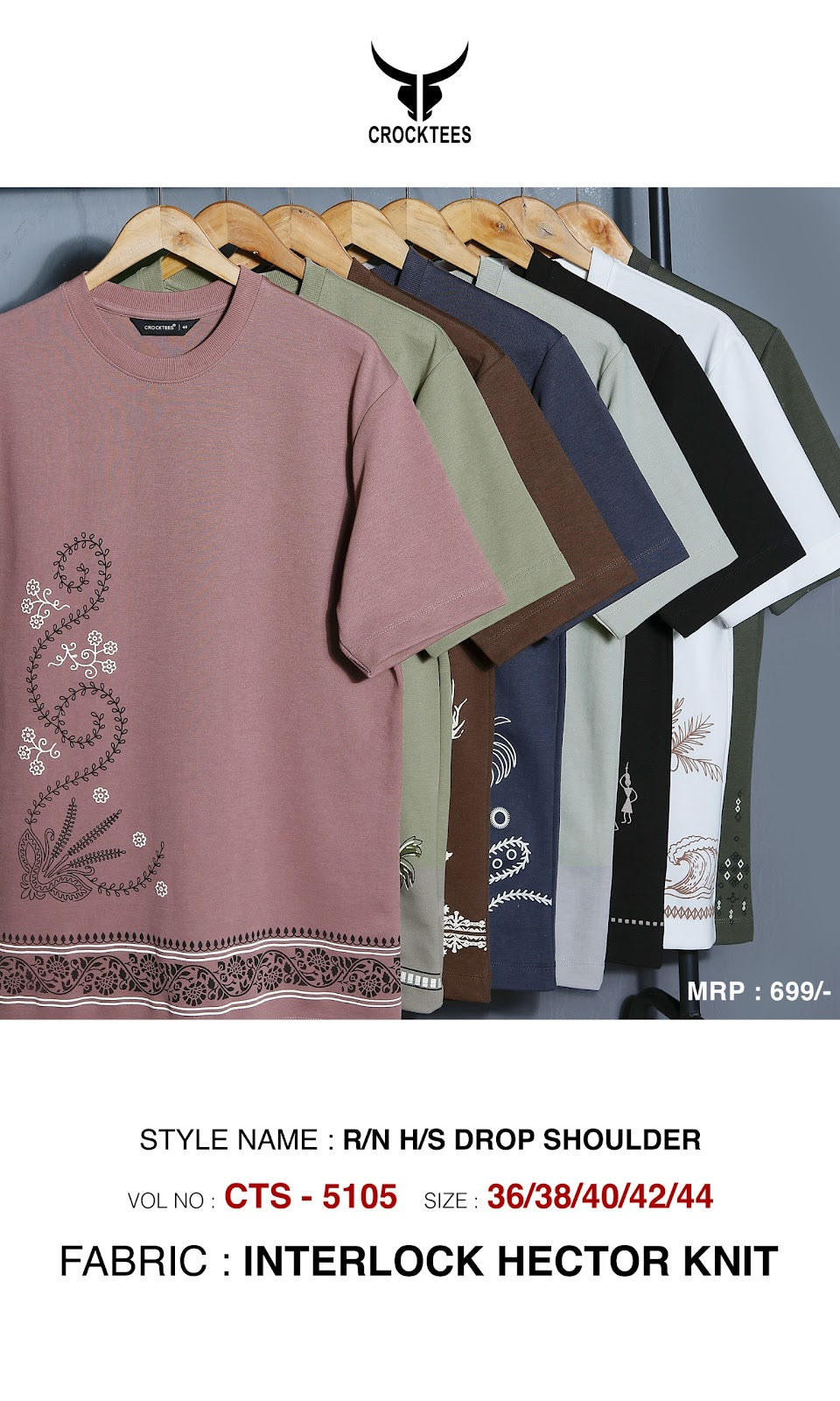Vol 5105 Crocktees Knit Mens Tshirts Manufacturer
