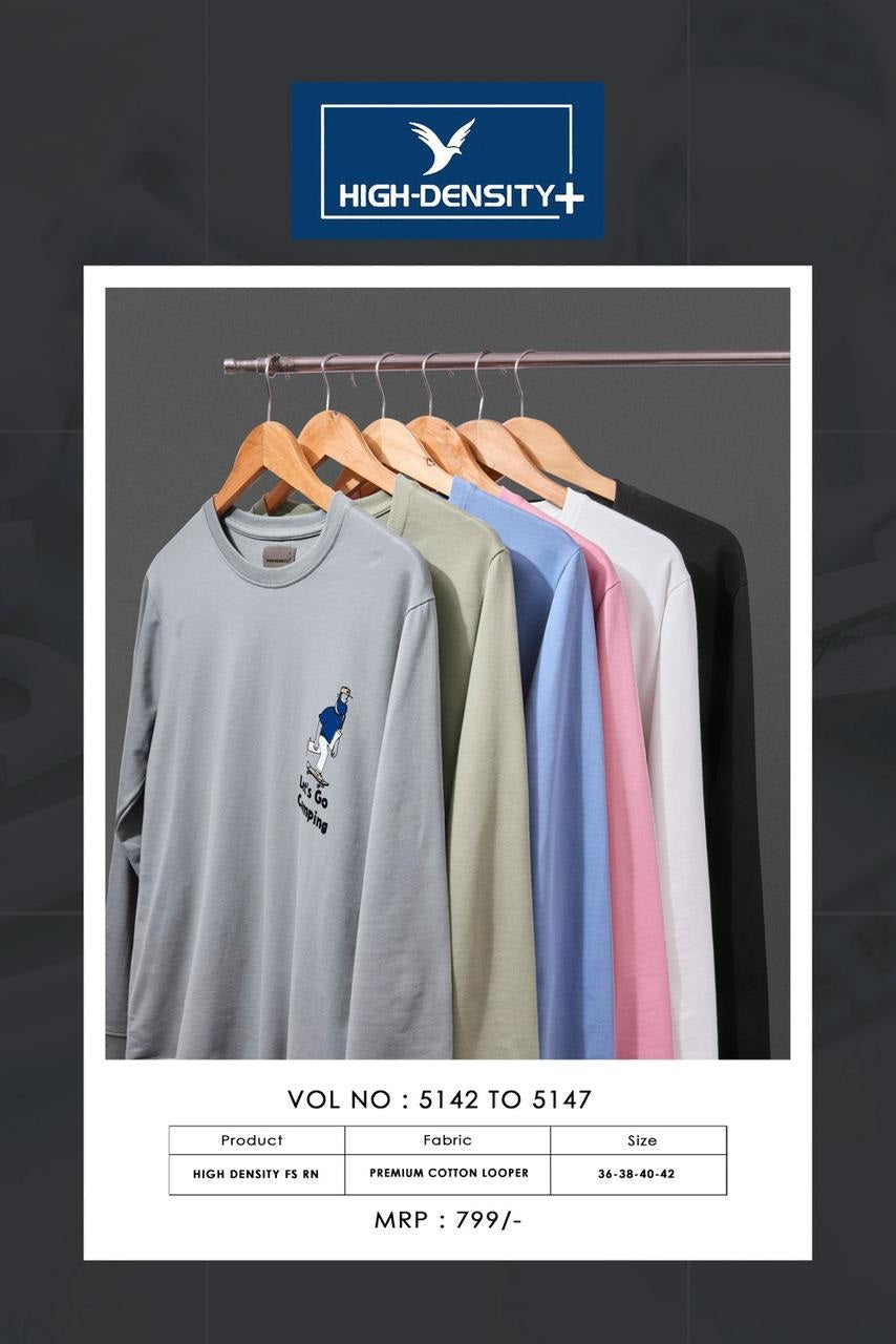 Vol 5142-5147 High Density Cotton Looper Mens Tshirts Wholesale Price