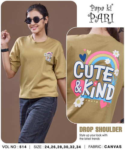 Vol 514 Papa Ki Pari Canvas Girls Top Exporter