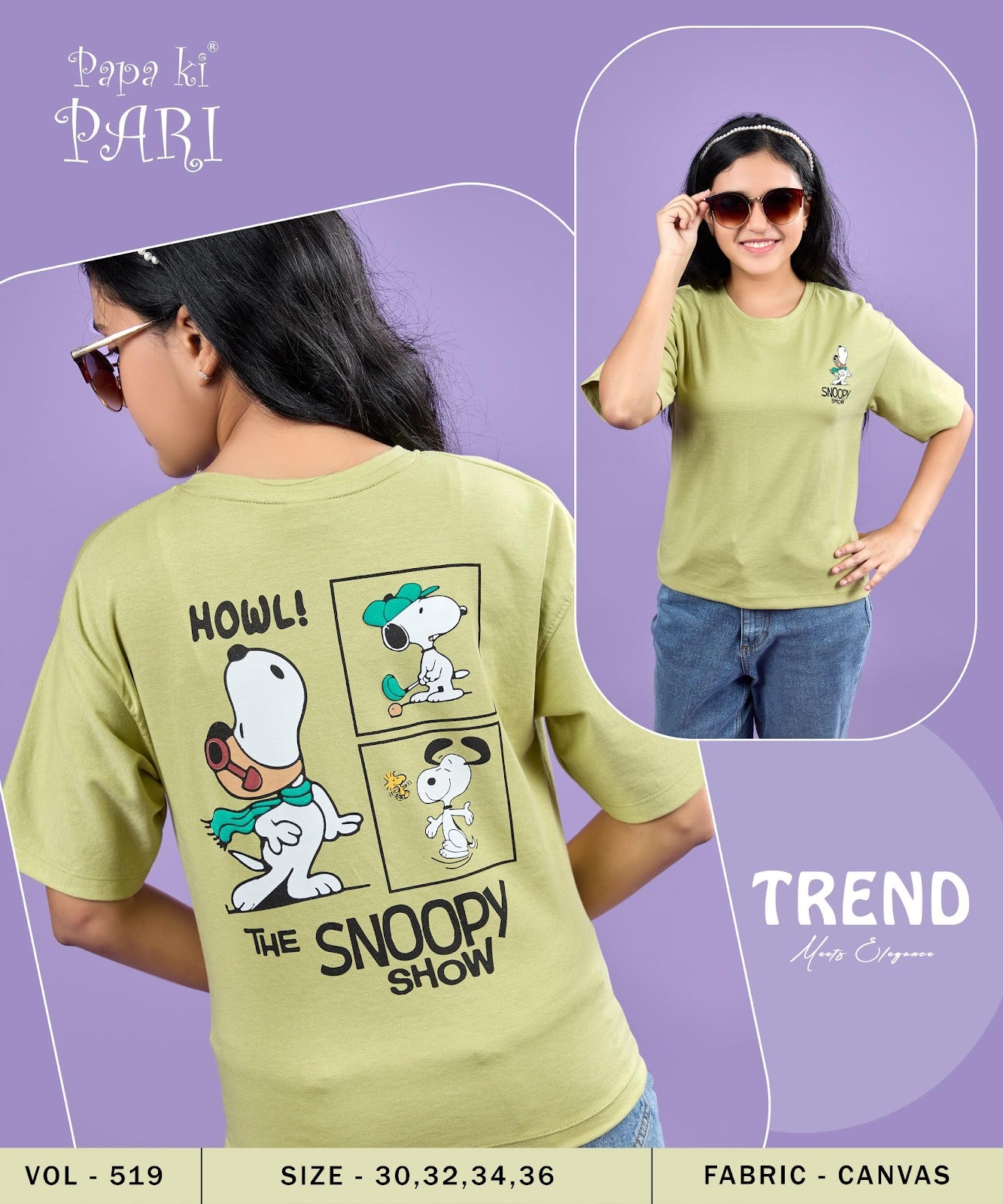 Vol 519 Papa Ki Pari Canvas Girls Top Exporter