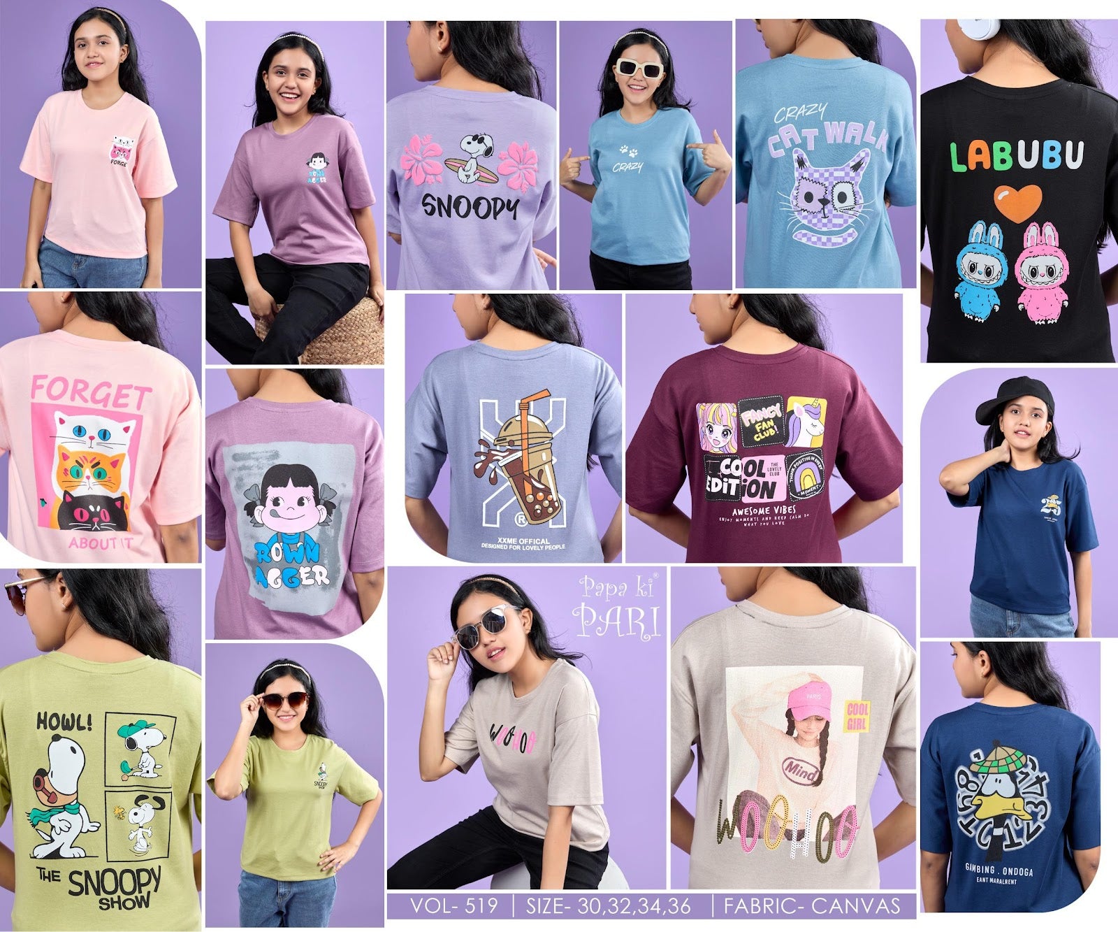 Vol 519 Papa Ki Pari Canvas Girls Top Exporter