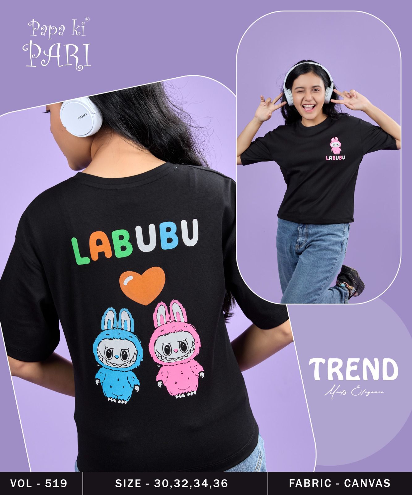 Vol 519 Papa Ki Pari Canvas Girls Top Exporter