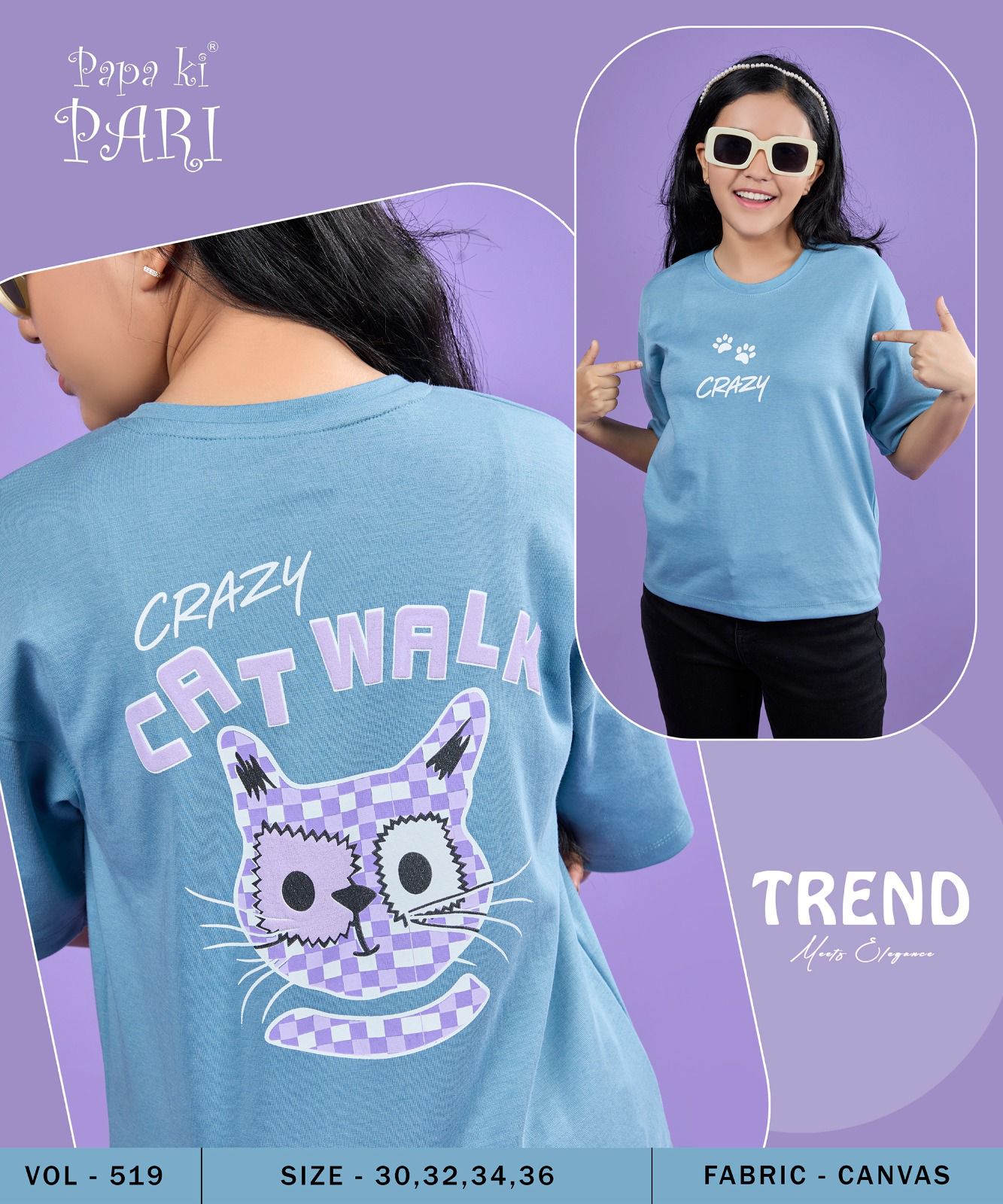 Vol 519 Papa Ki Pari Canvas Girls Top Exporter