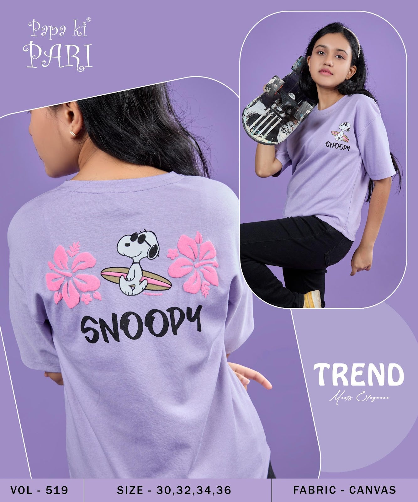 Vol 519 Papa Ki Pari Canvas Girls Top Exporter