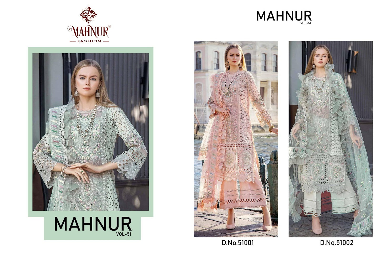Vol 51 Mahnur Cambric Cotton Pakistani Salwar Suits Supplier India