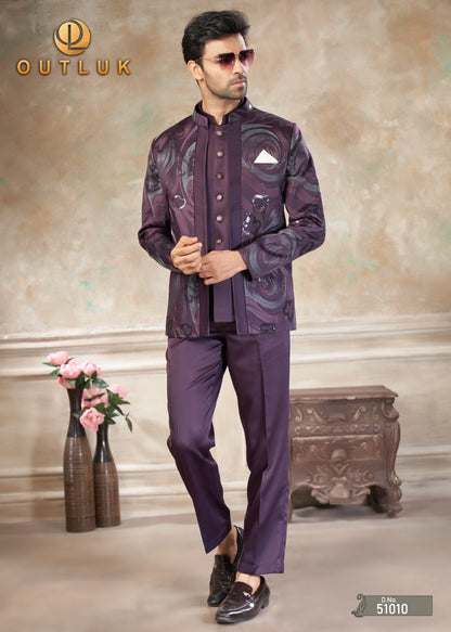 Vol 51 Wedding Collection Outluk Rayon Mens Coat Pant Wholesale Rate