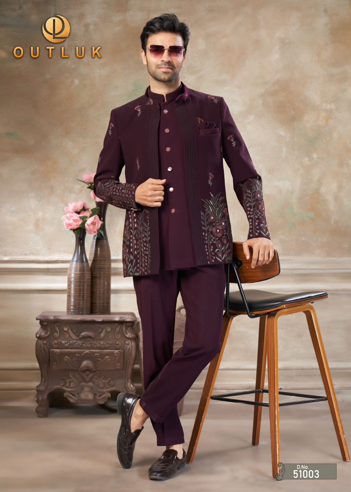 Vol 51 Wedding Collection Outluk Rayon Mens Coat Pant Wholesale Rate