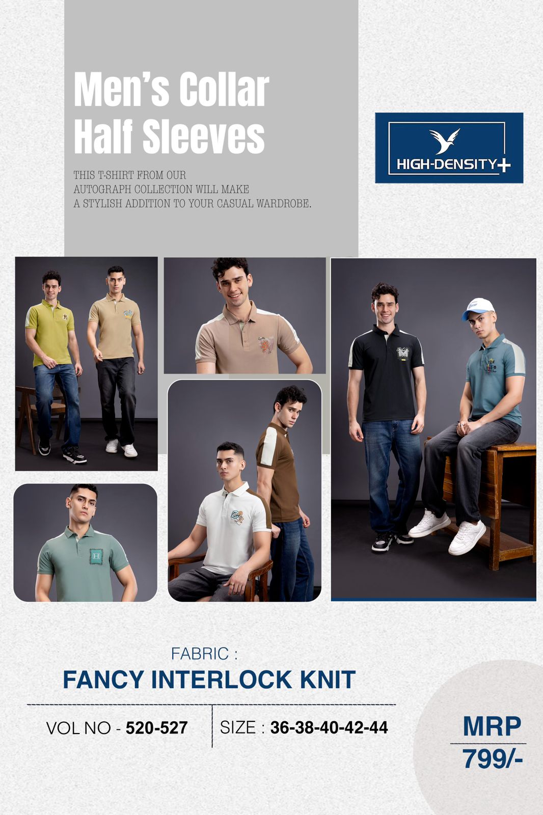 Vol 520 To 527 Cut N Sew High Density Interlock Mens Tshirts Wholesale