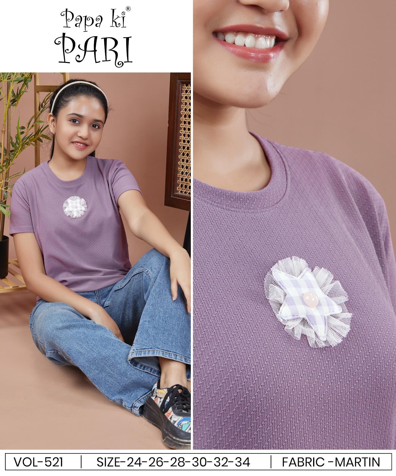 Vol 521 Papa Ki Pari Imported Girls Top Supplier India