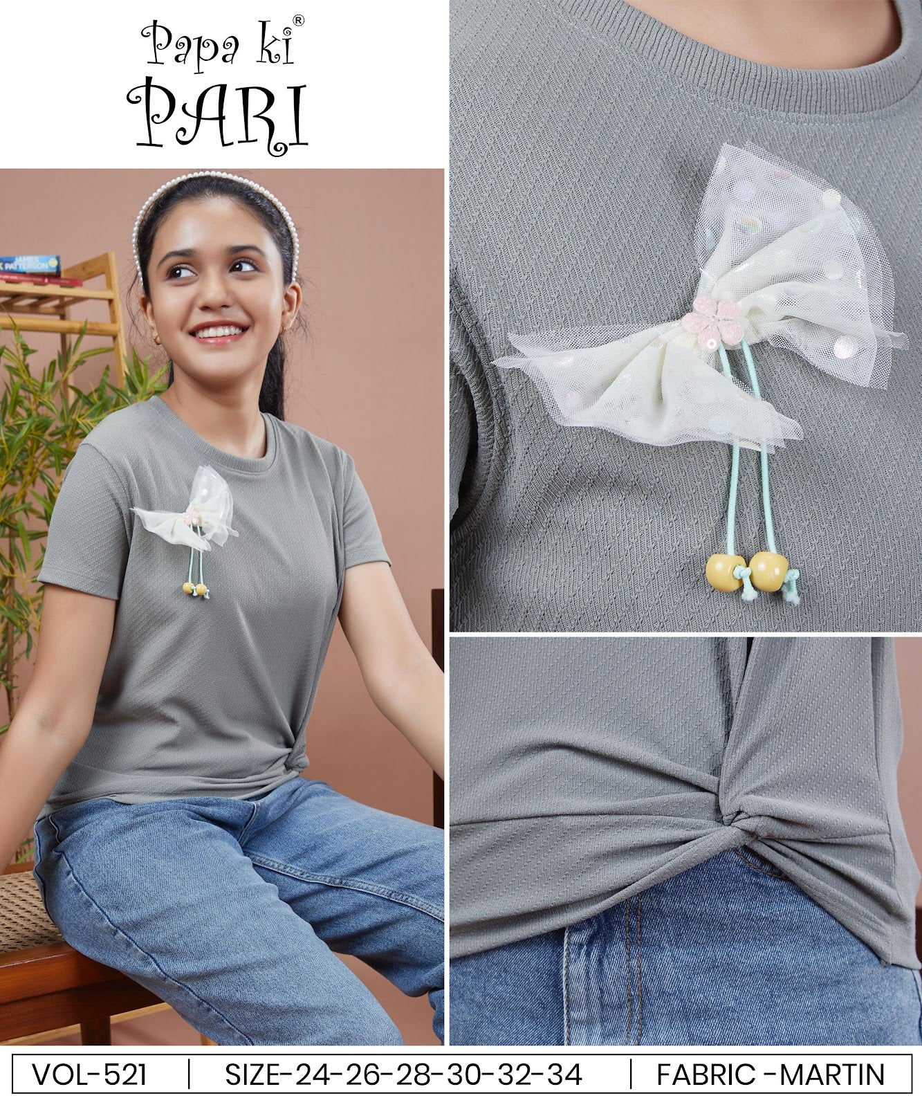 Vol 521 Papa Ki Pari Imported Girls Top Supplier India