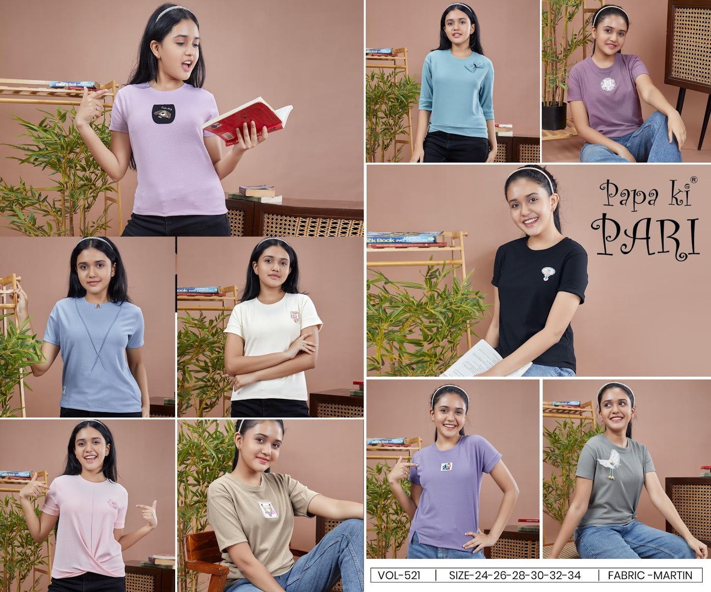 Vol 521 Papa Ki Pari Imported Girls Top Supplier India