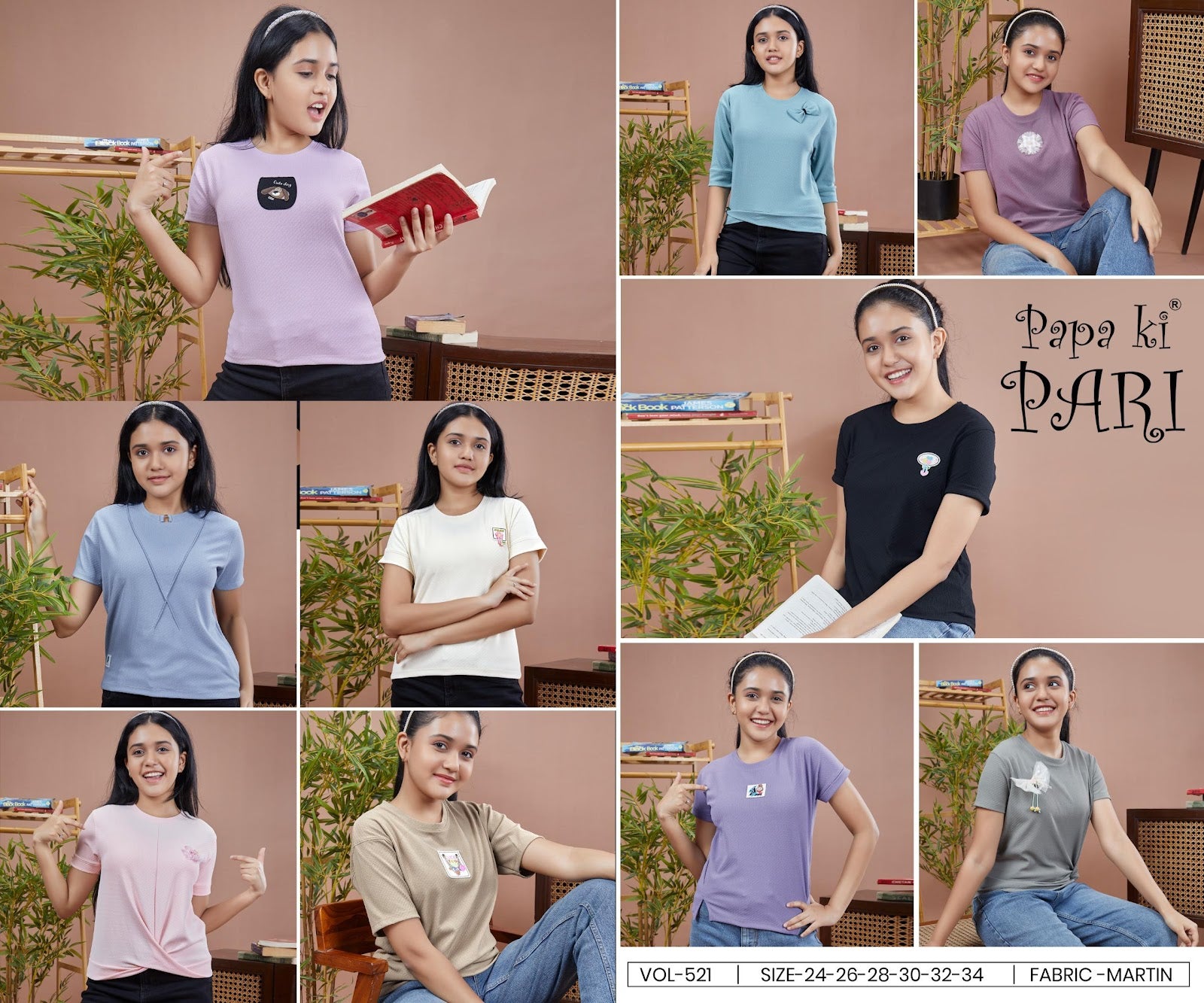 Vol 521 Papa Ki Pari Imported Girls Top Supplier India