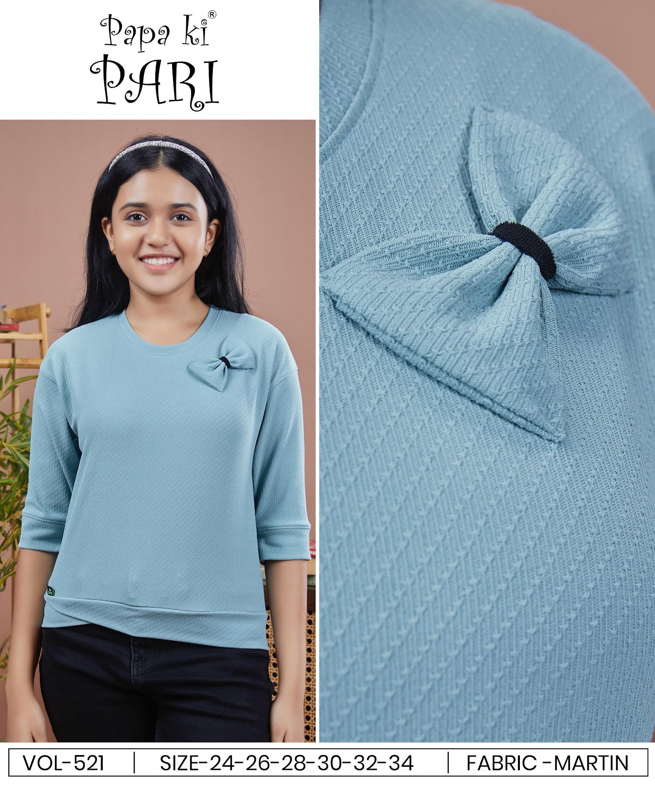 Vol 521 Papa Ki Pari Imported Girls Top Supplier India