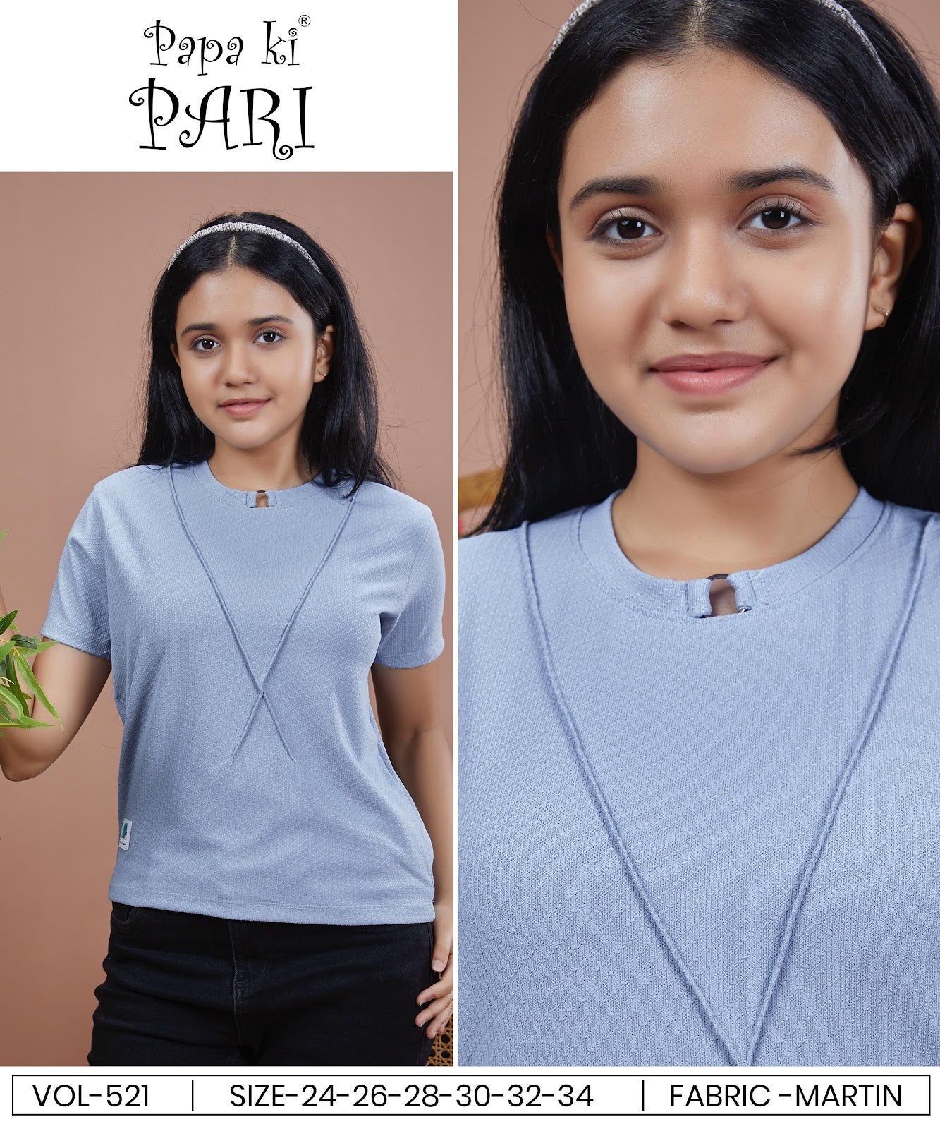 Vol 521 Papa Ki Pari Imported Girls Top Supplier India