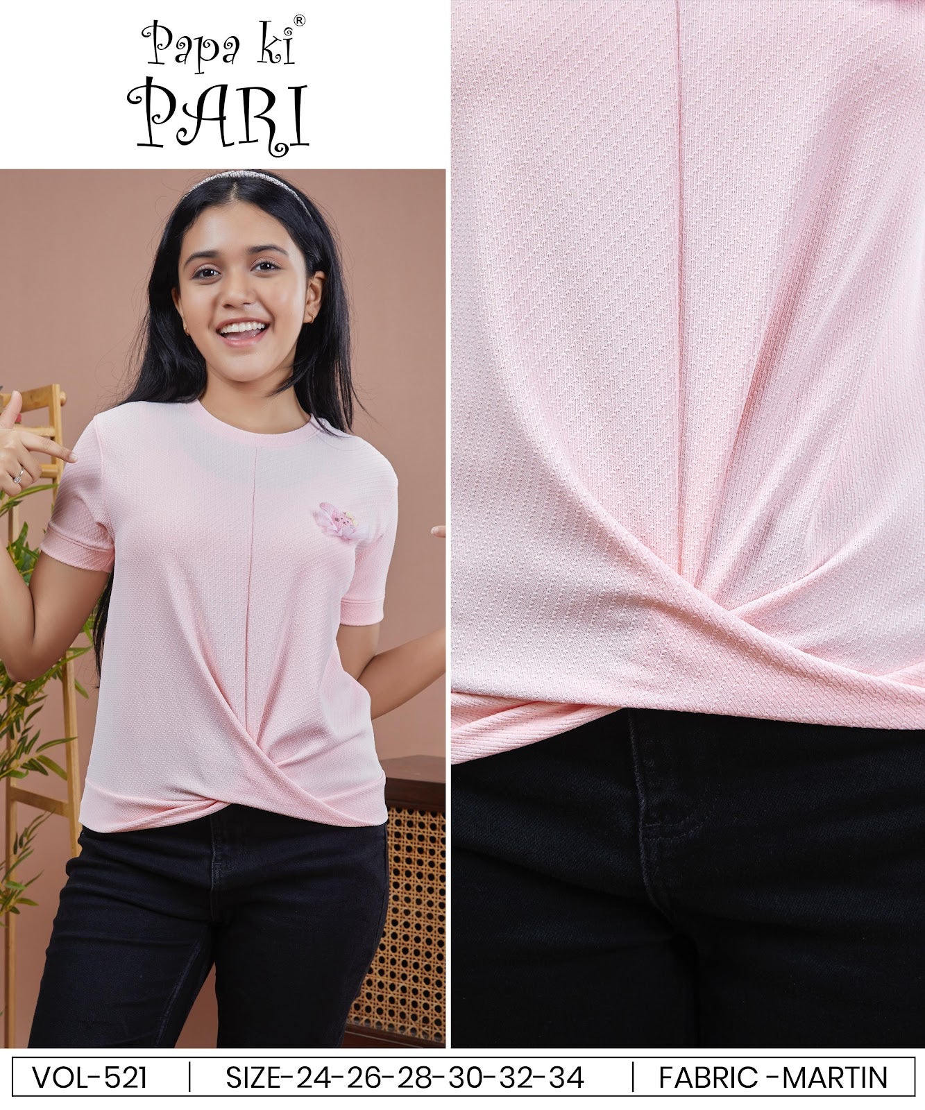 Vol 521 Papa Ki Pari Imported Girls Top Supplier India