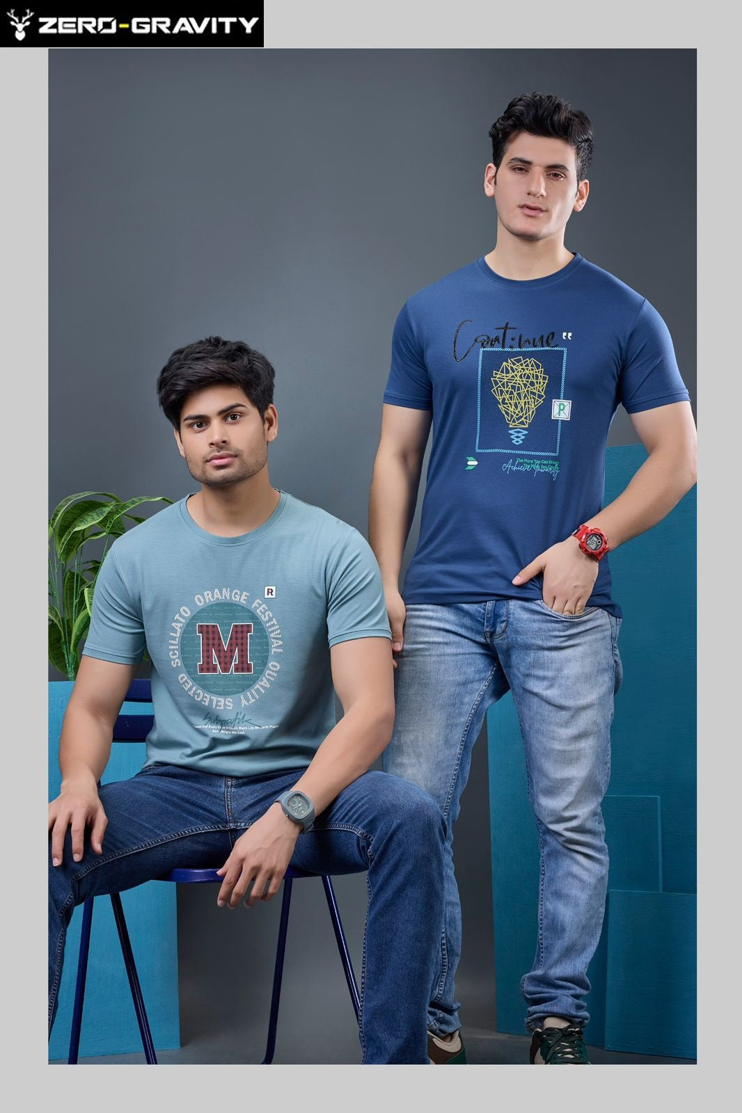 Vol 5264 To 5271 Zero Gravity Tencil Lycra Mens Tshirts Wholesale