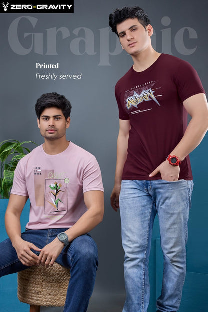 Vol 5264 To 5271 Zero Gravity Tencil Lycra Mens Tshirts Wholesale