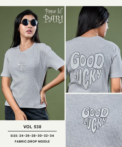 Vol 530 Papa Ki Pari Drop Needle Girls Tshirt Wholesale