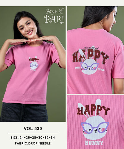 Vol 530 Papa Ki Pari Drop Needle Girls Tshirt Wholesale