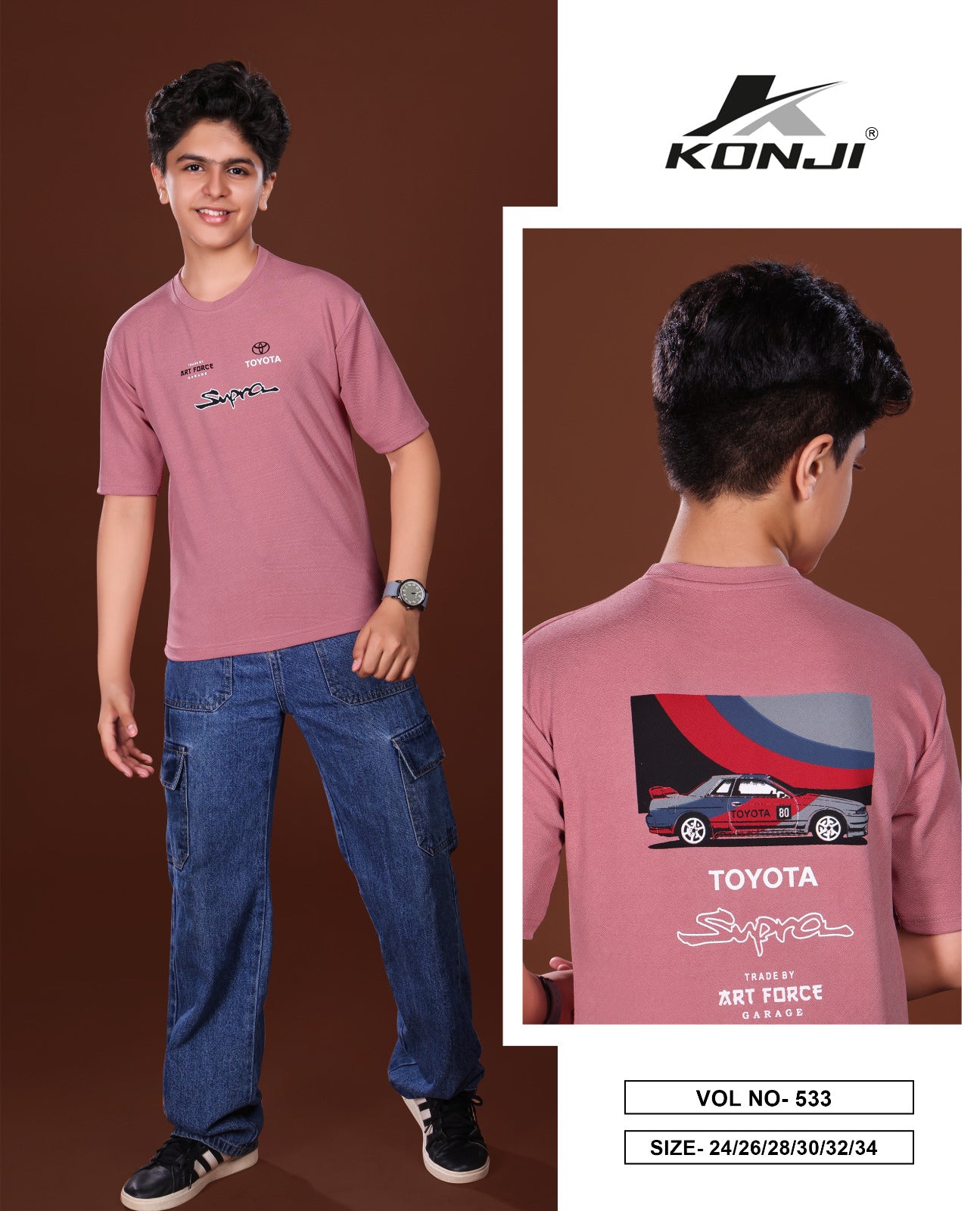 Vol 533 Konji Crape Boys Tshirt Wholesaler Ahmedabad