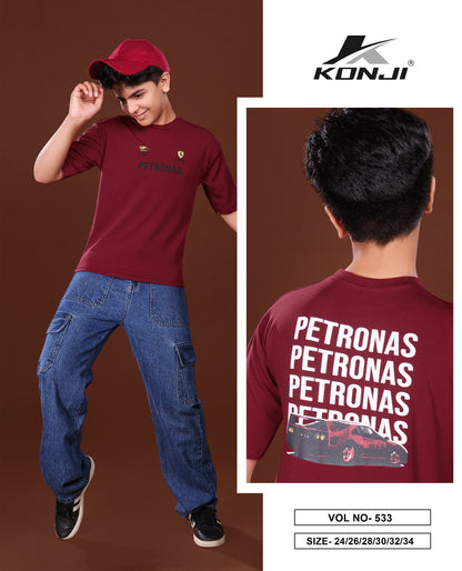 Vol 533 Konji Crape Boys Tshirt Wholesaler Ahmedabad