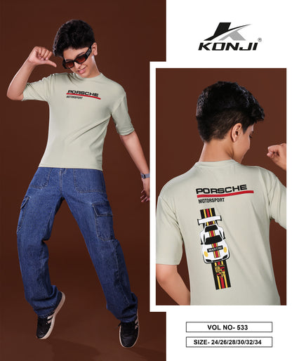 Vol 533 Konji Crape Boys Tshirt Wholesaler Ahmedabad