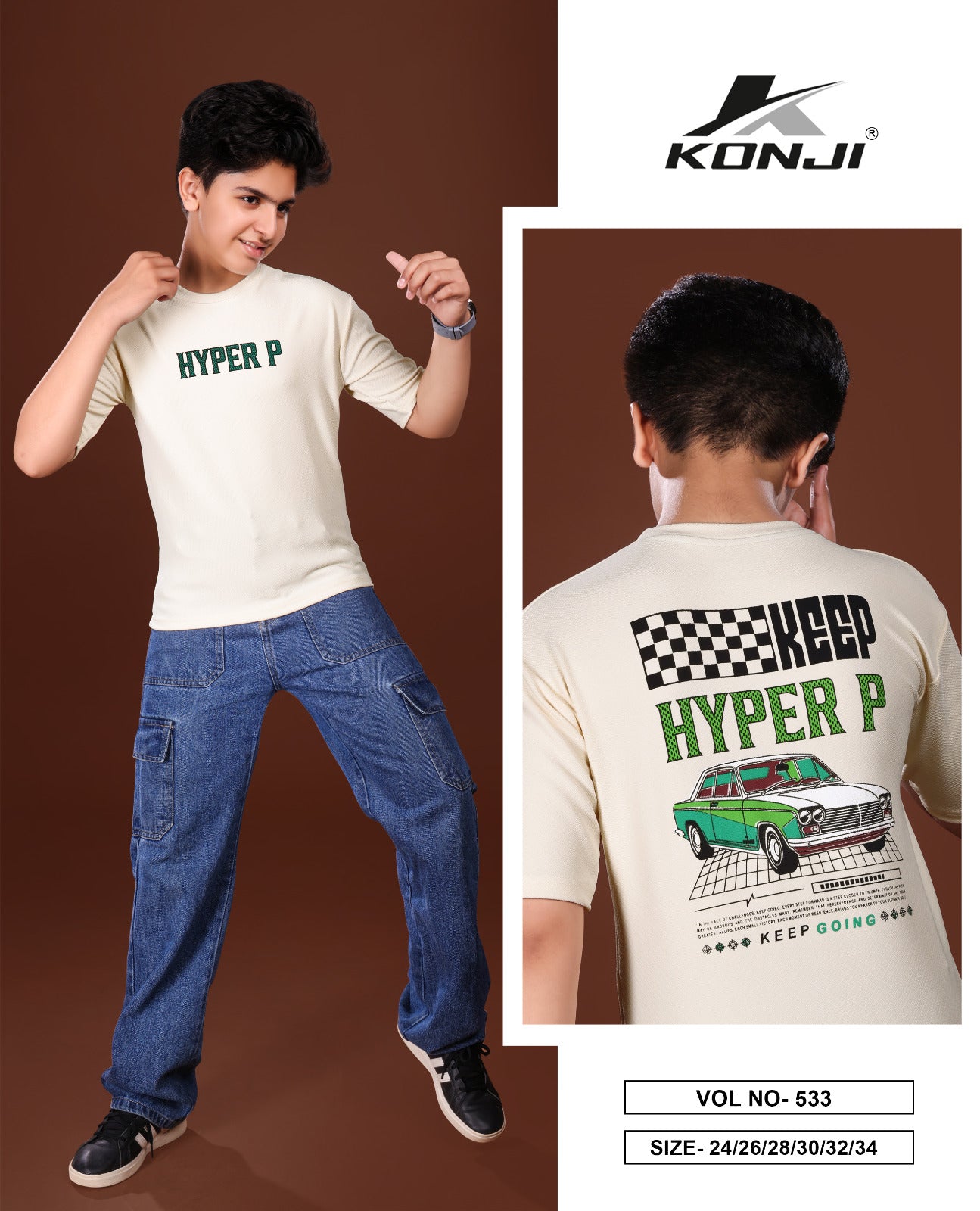 Vol 533 Konji Crape Boys Tshirt Wholesaler Ahmedabad