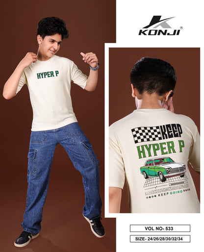 Vol 533 Konji Crape Boys Tshirt Wholesaler Ahmedabad
