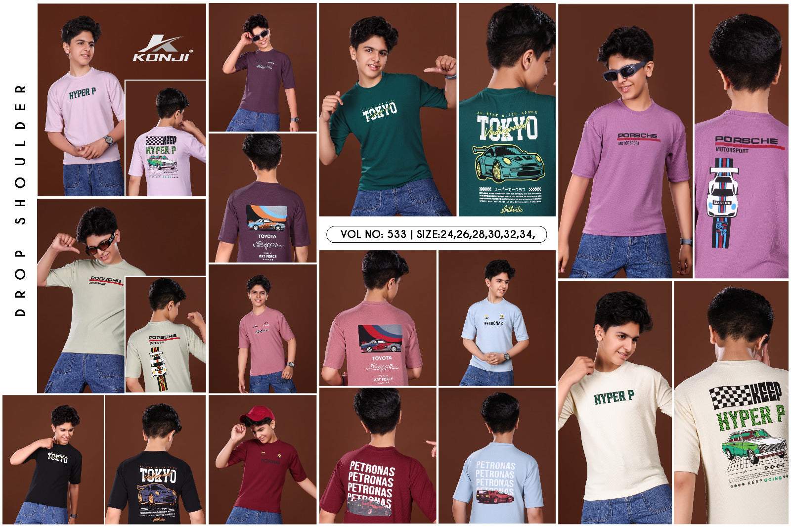Vol 533 Konji Crape Boys Tshirt Wholesaler Ahmedabad