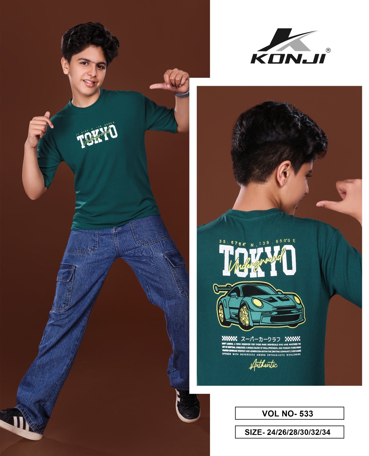 Vol 533 Konji Crape Boys Tshirt Wholesaler Ahmedabad
