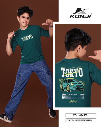 Vol 533 Konji Crape Boys Tshirt Wholesaler Ahmedabad