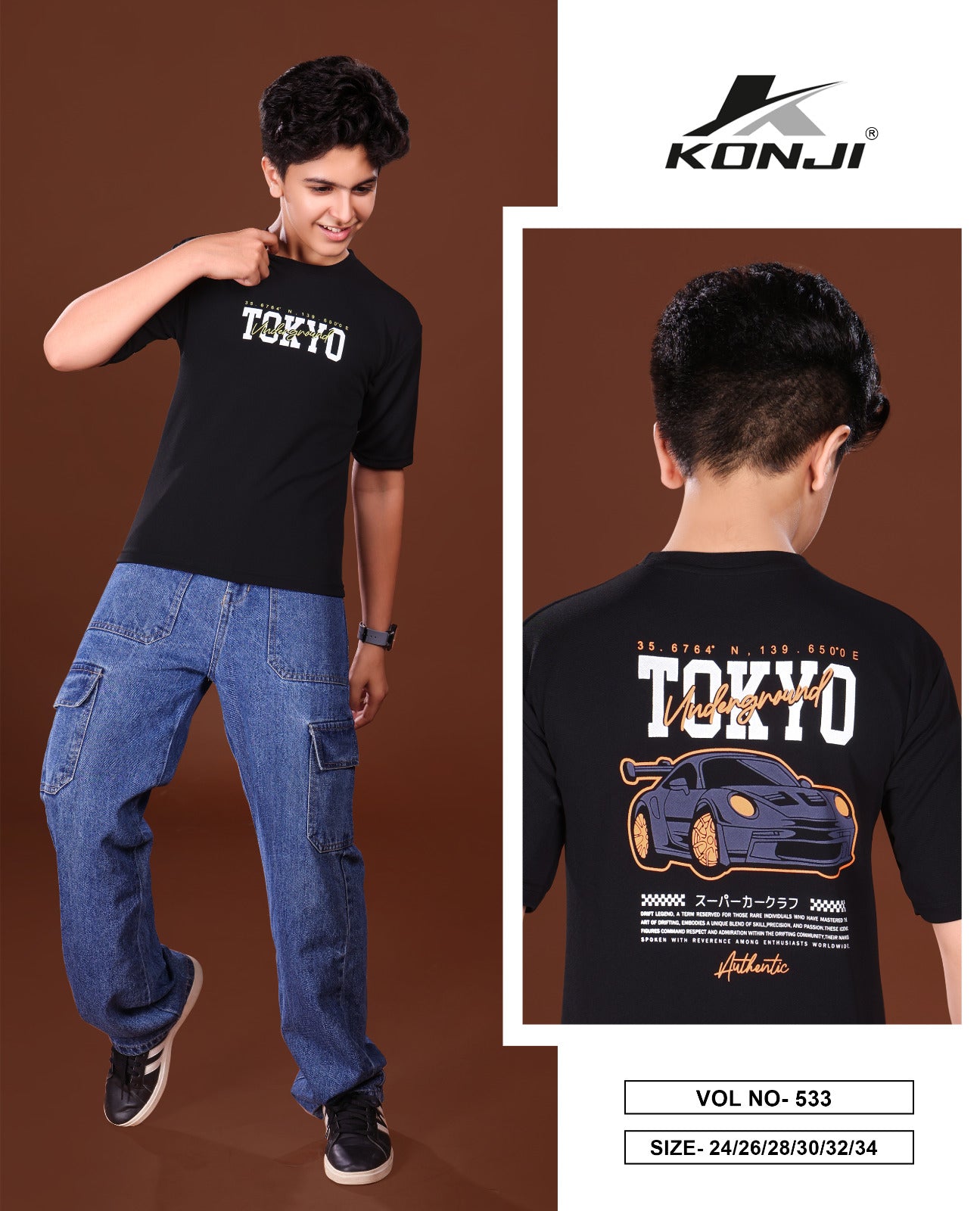 Vol 533 Konji Crape Boys Tshirt Wholesaler Ahmedabad