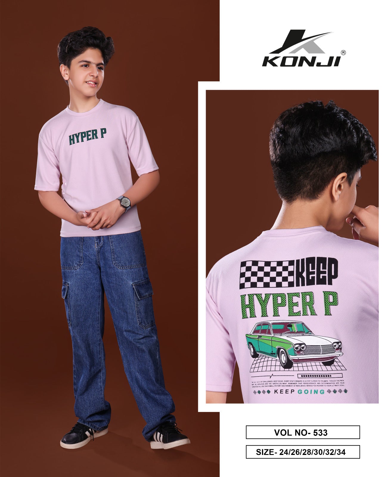 Vol 533 Konji Crape Boys Tshirt Wholesaler Ahmedabad