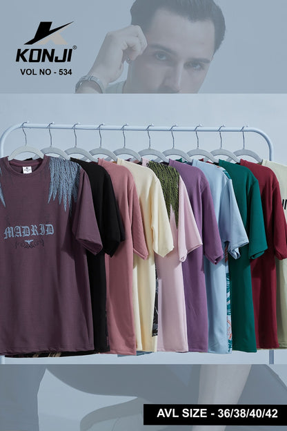 Vol 534 Konji Crape Mens Tshirts Wholesaler
