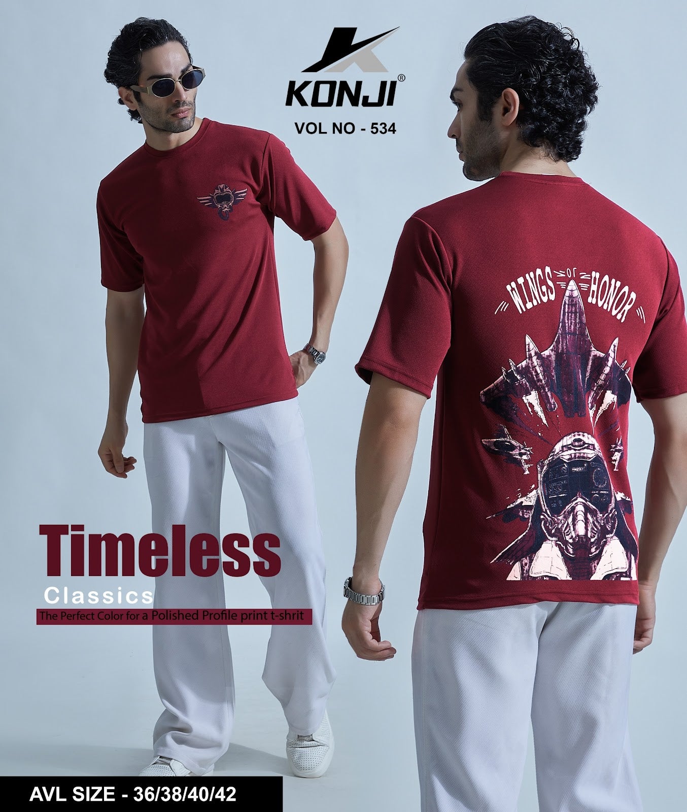 Vol 534 Konji Crape Mens Tshirts Wholesaler
