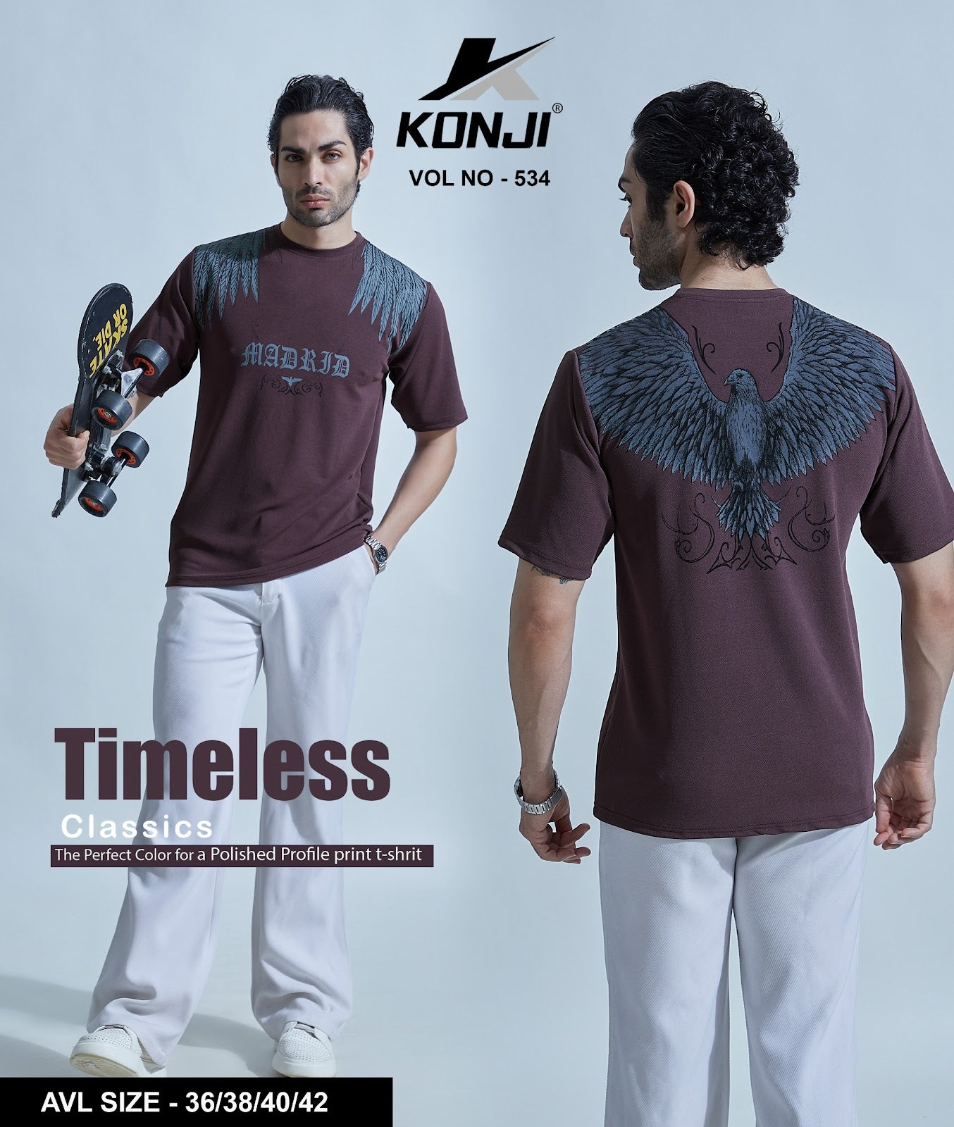 Vol 534 Konji Crape Mens Tshirts Wholesaler